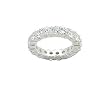 Cubic Zirconia and Sterling Silver Eternity Band Ring
