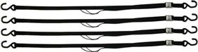 6′ Black Motorcycle & ATV Cam Buckle Tie-down Strap Kit