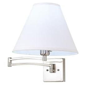 OTT-LITE Belsani Nickel Finish Plug-In Swing Arm Wall Lamp