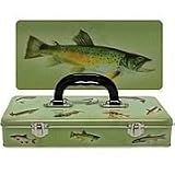 Small Tin Tacklebox - Gift Box Long Box with Freshwater Fish