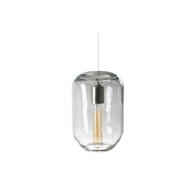 LBL Lighting LF573CRSC2D Mason Classic Collection 1-Light Mini-Pendant, Clear Art Glass with Satin Nickel Finish Hardware
