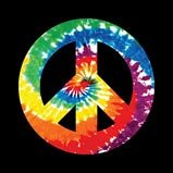 Tie Dye Peace Sign Adult T-Shirt