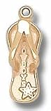 Dallas Cowboys 5/8 Cowboys Star Flip Flop Pendant - Gold Plated Jewelry