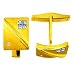 0.45 Carat G/VS2 Princess with RB Certified Diamond Cufflinks in 18ct Solid Yellow Gold