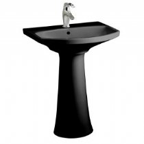 Kohler Pedestal Lavatory w/8 Black Black