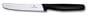 Victorinox 5.1333 Tafelmesser rund, Wellenschliff, 6-er Pack, schwarz