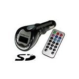 RYOTECH In Car MP3 Player Wireless FM Modulator Transmitter Tuner with Remote and LCD Display 200 Channels USB and Audio Input Supports USB Slot for Pendrive Flashdrive Memory SD MMC cards upto 8GB
