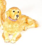 Piearth ピアース ジュエリーボックス クリスタル 宝石箱 アニマル 犬 ふせ 151-1
