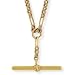 9ct Albert Chain with Belcher Links and T-bar 18in/45cm. Beautiful presentation gift box and anonymous outer packaging. Money back if not 100% delighted