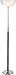 Lite Source Sharne 1 Light Torch Lamp, Chrome/Black Outer Clear/Inner White Shade