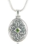 Anatoli Oval Peridot Locket Necklace
