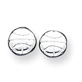 Sterling Silver Basketball Mini Earrings