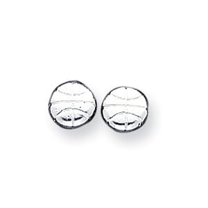 Sterling Silver Basketball Mini Earrings