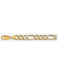 8mm 14k 3 Color Figaro Chain 30"