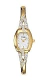 Caravelle Gold-tone Crystal Bangle Silver Dial Women's Watch #45L79