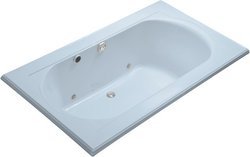 Kohler Memoirs 6 Foot Drop In Airpool Tub with Center Drain Skylight - K-1418-GCR-6