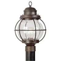 Kenroy Home 90967GC Hatteras 1-Light Post Lantern, Gilded Copper by Kenroy Home