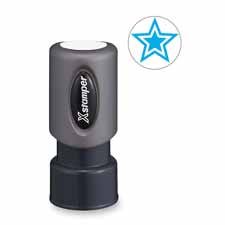 SHA11421 - Specialty Stamp,Star,5/8,Pre-Inked,Re-Inkalbe,Light Blue