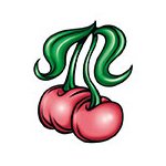 Cherry Glitter Temporary Tattoo 1.5x2