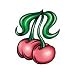 Cherry Glitter Temporary Tattoo 1.5x2