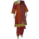 Salwaar Kurta India Cotton Fabric Embroidery Womens Dresses Size L