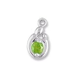 Mother and Child  Genuine Peridot Charm