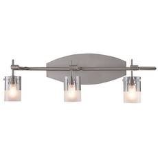 Brushed Nickel Adjustable Three Light Bathroom Fixture by Kovacs