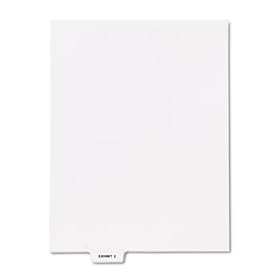 80000 Series Legal Index Dividers, Bottom Tab, Printed Exhibit 2, 25/Pack