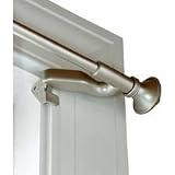 Levolor Kirsch 7004244450 Twist and Fit Curtain Rod 28 to 48-Inch Width with Petal in Satin Nickel