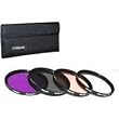 Polaroid 52mm HD Multi Coated Glass 4 Piece Filter Kit with Case