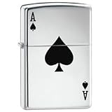 Zippo Lucky Ace High Polish Chrome Pocket Lighter