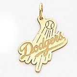 14K Los Angeles Dodgers Lg Dodgers W/Ball Swoosh Pendant