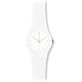 Swatch Cool Breeze LW134C - Reloj de mujer de cuarzo, correa de caucho color blanco