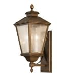IMAGE OF Murray Feiss OL6801BZP Royal Gardens 2 Light Outdoor Wall Light in Bronze Patina with Clear Seeded Glass glass