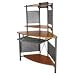 Lorell 44501 Computer Workstation, 41-3/4W x 21-3/4D x 60-3/4H, Cherry and Charcoal