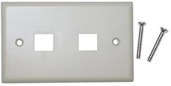 2 Hole for keystone Jack Wall Plate, Beige