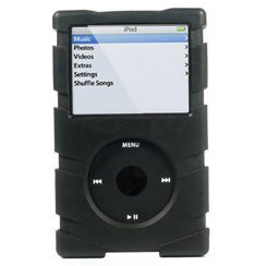 Childrens Toyshop  Electronics : Speck ToughSkin Rubberized Case with Belt Clip for 80/120/160 GB iPod classic 6G (Black)