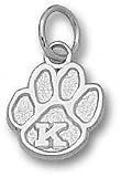 Kentucky Wildcats Solid Sterling Silver ''K'' Paw 3/8'' Pendant