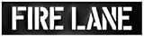 Industrial Grade 3W628 Stencil, Parking Lot, 12 In, Fire Lane