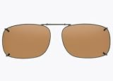 Cocoons Clip-On Sunglasses Style: Square 2-56; Color: Amber