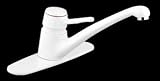 White Kitchen Faucet with Chrome Trim