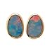 Opal Doublet Fashion Earrings in 14K Yellow Gold