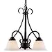 CHANDELIER 3-LIGHT MATTE BLACK