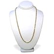 10 KT Solid Yellow Gold 3 MM Rope Chain Necklace 10K