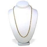 Genuine 10 KT Solid Yellow Gold 3 MM Rope Chain Necklace 10K