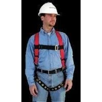 MSA FP Pro harness with tongue buckle leg straps, back D-ring & hip D-rings Standard