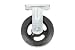 Tools & Hardware : Heavy Duty Rigid Plate Caster 6" Mold-On Rubber Wheel 500 Lb. Capacity