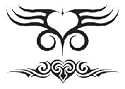 Tribal Heart Temporary Tattoo