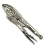 Locking Pliers Curved Jaw with Cutter - 5 In