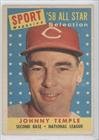 1958 Topps #478 - Johnny Temple AS UER (Card says record vs American League, but Temple was an NL AS